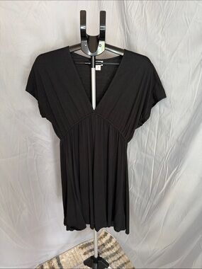 Massimo Black V-Neck Mini Dress